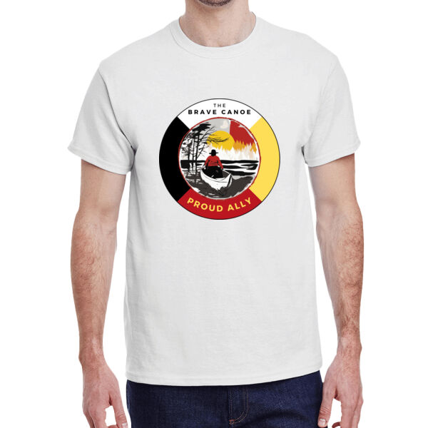 The Brave Canoe/Proud Ally - TT Unisex Ring Spun Combed Cotton T-Shirt Thumbnail