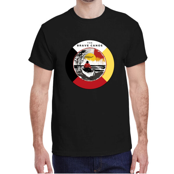 The Brave Canoe Standard Logo - TT Unisex Ring Spun Combed Cotton T-Shirt Thumbnail