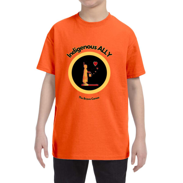 TRC - Indigenous Ally - TT Youth Crewneck Ring Spun Combed Cotton Tee Thumbnail